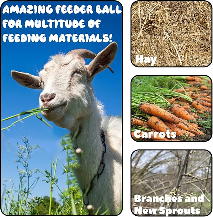 2 Pcs Novelty Hay Ball for Horses to Play with and Relieve Stress, Bright Color Hay Balls for Goats to Avoid Boredom-PurrikoPets