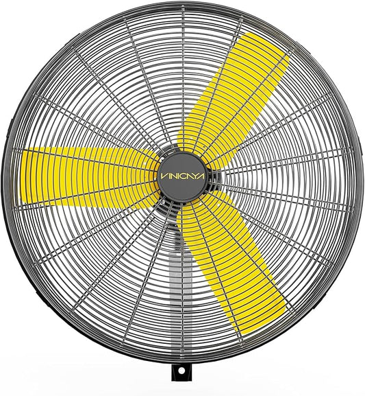 30 Inch Industrial Wall Mount Fan Oscillating, 8900 CFM Commercial Metal Wall Fans with Poweful Motor, 3 Speed, Heavy Duty Construction Indoor for Warehouse, Workshops, and Garage, UL Listed-PurrikoPets