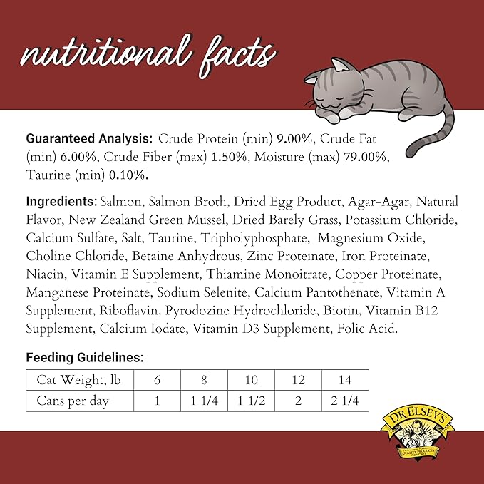 Dr. Elsey's cleanprotein Salmon Recipe Wet Cat Food, Pate 5.3 oz cans (Pack of 24)-PurrikoPets