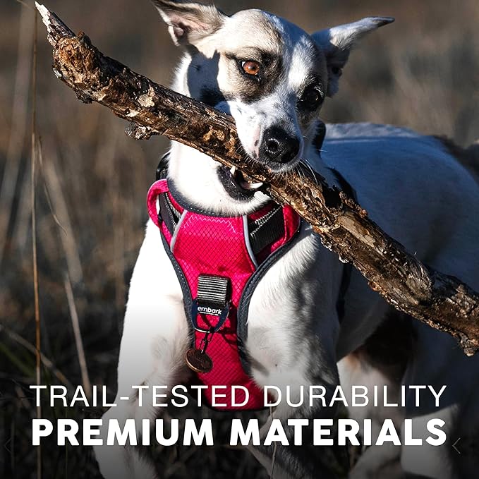 Embark Adventure Dog Harness, Reflective Trim No Pull Dog Harnesses for Small Sized Dogs - Military Grade Nylon, Front Clip with Gel Lined Handle.-PurrikoPets