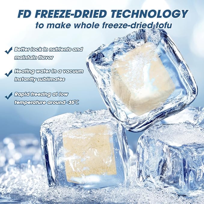 Abizoo Freeze Dried Tofu for Hamsters High Protein Low Fat & Balanced Minerals Grain Free Single Ingredient Natural Treats Enrichment Snacks for Rabbits, Guinea Pigs & Small Pets-PurrikoPets