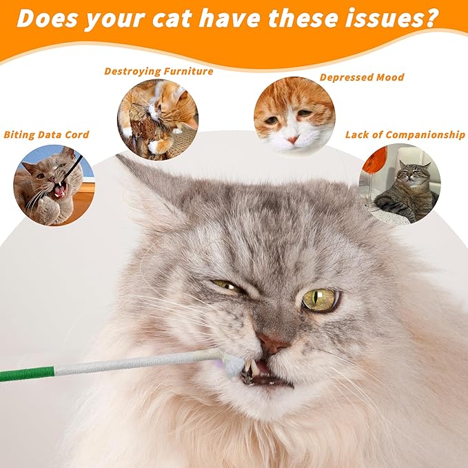 3pcs Safe Cat Rope Toy,Teeth Clean Toy for Cat, Cat Chew Toys for Indoor Cat,Kitten Interactive Toys-PurrikoPets