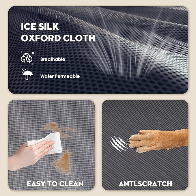 Elevated Dog Bed Raised Dog Bed Outdoor for Large Medium Size Dogs Place Bed Easy Clean Breathable, Comfortable,Rugged Durable Raised Pet Bed Up to 130 lbs,42in-PurrikoPets