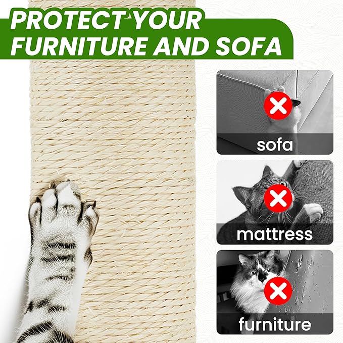 55 Inch Large Cat Tree Tower for Indoor Cats with Hammock Green Leaves Sisal Scratching Post, Plush Hang Ball Play Furniture for Kittens & Adult Cats,New Green-PurrikoPets