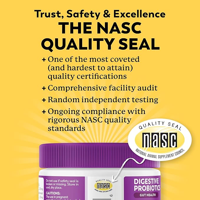 Dr. Harvey's Digestive Probiotic Soft Chews for Dogs, 7 Probiotics for Gut Health, Diarrhea and Bowel Support, Peanut Butter Flavor (90 Chews)-PurrikoPets