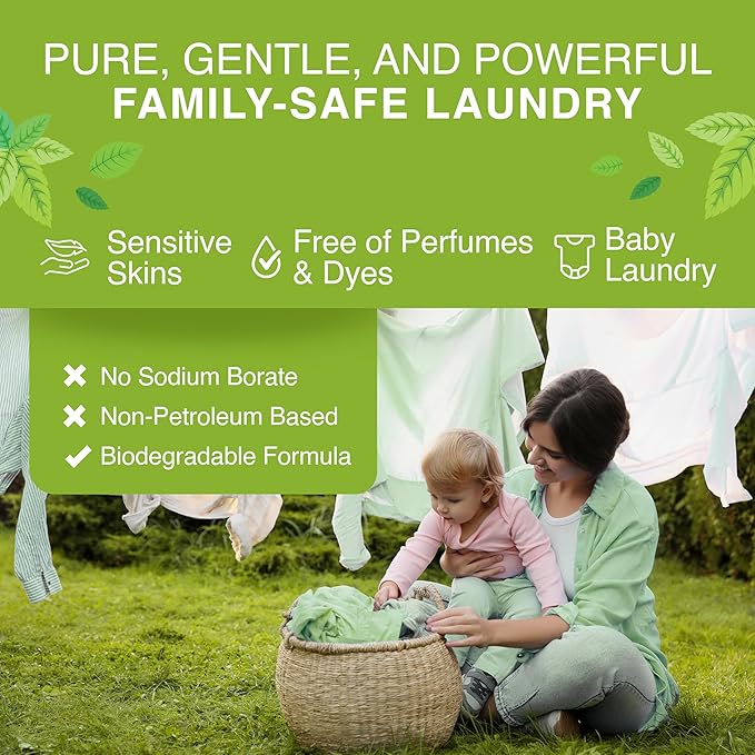 Good Natured Brand | Laundry Bundle | Carpet Freshener Lemon & Eucalyptus 31oz | Pet-Friendly Carpet Deodorizer | Laundry Powder Peppermint 47oz | Hypoallergenic Laundry Powder 94 Loads-PurrikoPets