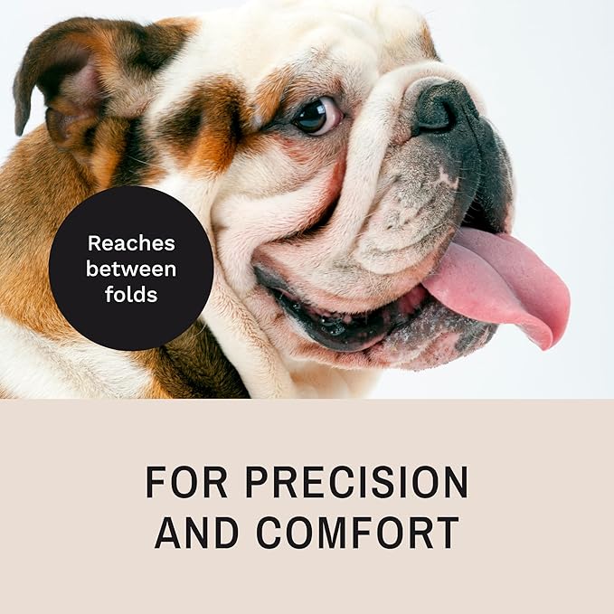 Eye Envy ProPowder Applicator Brush for Dogs and Cats. Use to Safely and Evenly Apply Tear Stain Powder. Large. Washable Superfine Fiber Hair. Long Tapered Bristles. Ergonomic Handle-PurrikoPets