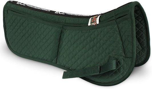 ECP Equine Comfort Products Adjustable Shock Absorbing Memory Foam Half Saddle Pad, Injury Prevention & Pressure Relief, Customizable Fit, Breathable for All Riding Styles-PurrikoPets