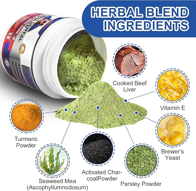 Dog Teeth Cleaning Powder 180G - Dog Dental Powder and Breath Freshener, Dogs Dental Care Supplies, Bad Breath & Tartar Remover for Dogs - Pet Dental Cleaner for All Breeds & Sizes - 60 Day Supply-PurrikoPets