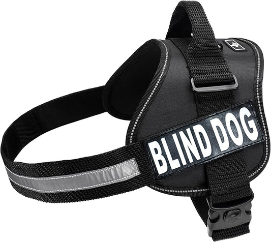 Doggie Stylz Blind Dog Harness No Pull No Escape Dog Vest for Blind Dogs Adjustable Vest with Handle Blind Dog Accessories and Patches for Training and Mobility-PurrikoPets