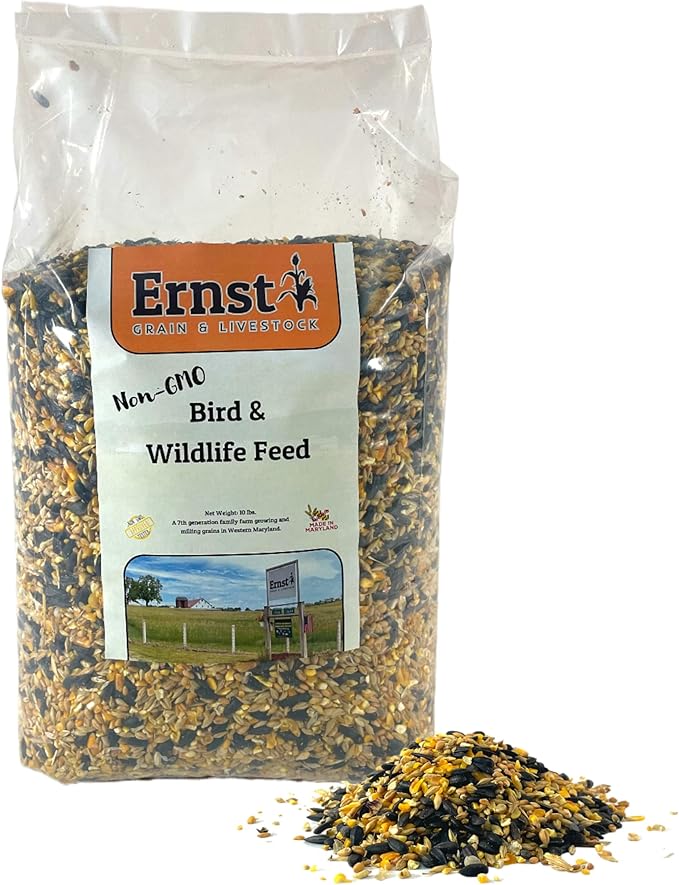 Ernst Grain & Livestock Bird and Wildlife Feed – Perfect for Birds, Ducks, Squirrels, Turkeys, Rabbits, Geese, and Deer – Non-GMO Wild Animal & Bird Feed for Outside Feeders - 10lbs-PurrikoPets