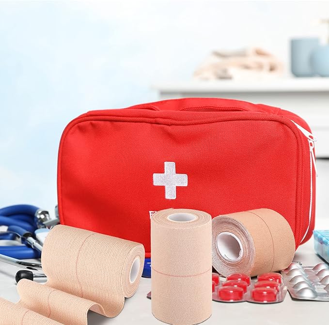 4 Rolls Elastic Tape Adhesive Elastic Tape Self Adhesive Bandage Wrap Flexible Stretch Bandages for Sports Ankle, Knee and Wrist Sprains Animal Pets, 5 Yard (4 Inch in Width)-PurrikoPets