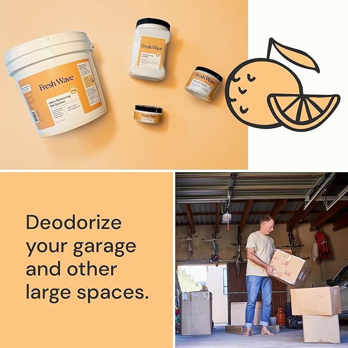 Fresh Wave Odor Removing Gel Bucket, 15.5 lb. (248 oz.) | Orange Scent Refill-PurrikoPets