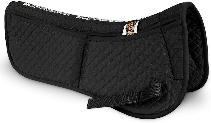 ECP Equine Comfort Products Adjustable Shock Absorbing Memory Foam Half Saddle Pad, Injury Prevention & Pressure Relief, Customizable Fit, Breathable for All Riding Styles-PurrikoPets