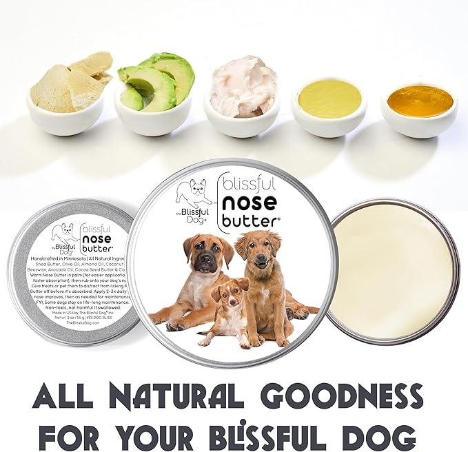 3 Cute Puppies Unscented Nose Butter - Dog Nose Butter, 4 Ounce-PurrikoPets