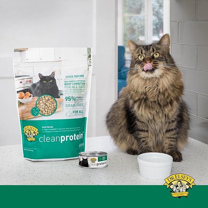 Dr. Elsey's cleanprotein Duck Recipe Wet Cat Food Case of 24, 2.75 oz Canned Food-PurrikoPets