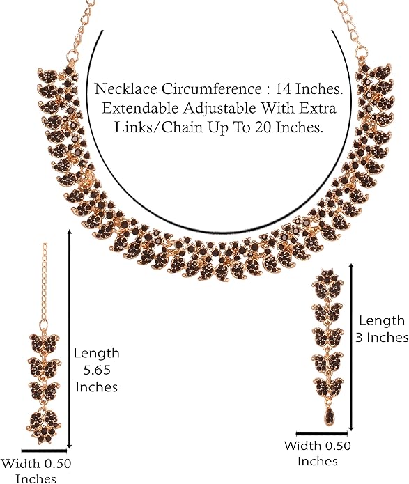 Touchstone Indian wedding jewelry set gold traditional necklaces for women statement rhinestone sets hollywood glamour style crystal stone bridal costume golden necklace
