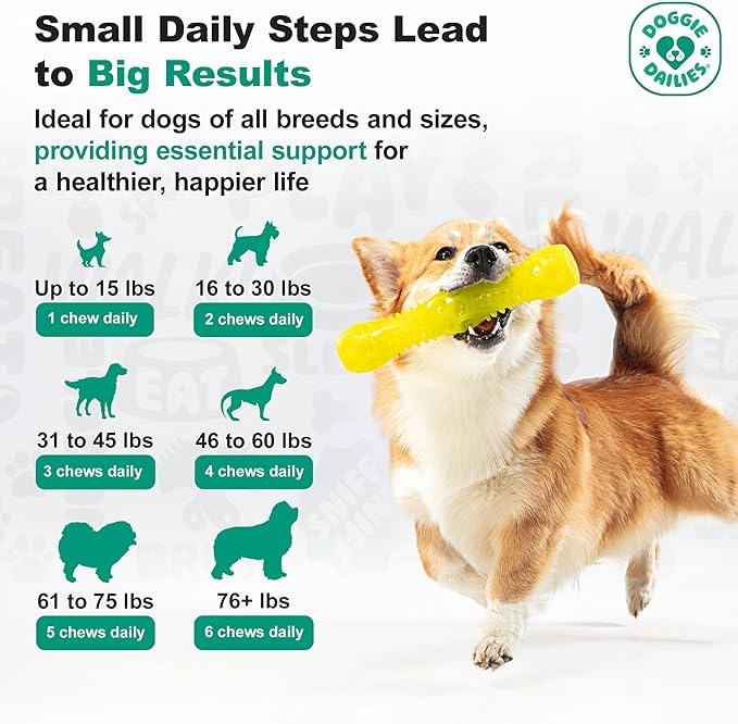 Doggie Dailies Probiotics for Dogs, Advanced Probiotics with Prebiotics, Promotes Digestive Health, Supports Immune System & Overall Health, Duck Flavor, 225 Chews-PurrikoPets