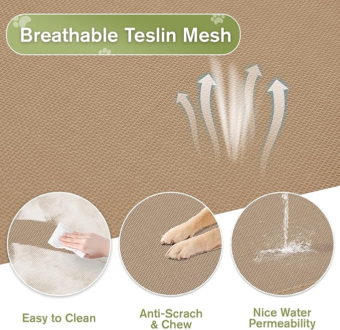 Elevated Dog Bed for Medium Dogs, Outdoor Cooling Raised Dog Beds Washable Pet Cot with Removable Mesh, Lifted Pets Hammock with Frame, Easy to Assemble, Brown, M-PurrikoPets