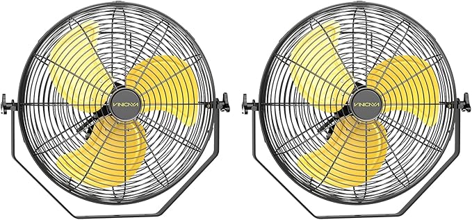 18 Inch Industrial Wall Fan with 2 Pack, 4800 CFM Metal Wall Mount Fans with Poweful Motor, 3 Speed, Fan Indoor for Covered Patio, Greenhouse, Gazebo, and Garage, UL Listed-PurrikoPets