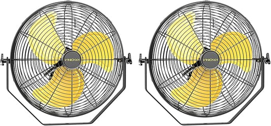 18 Inch Industrial Wall Fan with 2 Pack, 4800 CFM Metal Wall Mount Fans with Poweful Motor, 3 Speed, Fan Indoor for Covered Patio, Greenhouse, Gazebo, and Garage, UL Listed-PurrikoPets