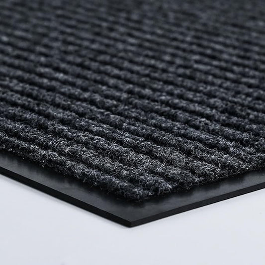 Durable Front Door Mat, Heavy Duty Indoor Outdoor Doormat, 60” x 36” Low Profile Outdoor Mats for Home Entrance, Stain and Fade Resistant Shoe Scraper Mat, Ideal for High Traffic Area-PurrikoPets