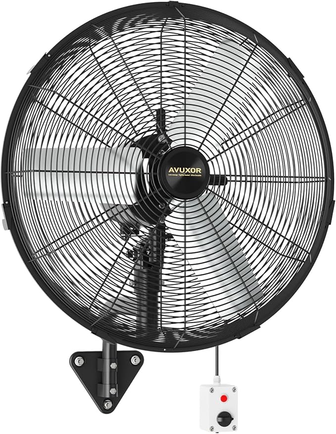 24'' Outdoor Wall Mount Fan, 4 Speed Oscillating Wall Fan with All Sealed Brushless DC Motor, Heavy Duty Industrial Fans, Waterproof Fans for Patios, House, Garage, Commercial, Warehouse, Factory-PurrikoPets