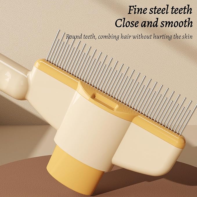 2 Pcs Brush for Cats, brush Cat Comb, Avatore brushs-Removes Fur & Relieves Pain, Upgrade Dog and Cat Hair Removal with Release Button, Multi-function Grooming Brushs for Short&Long Cats-PurrikoPets