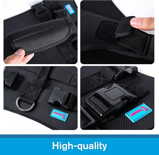 Dog Lift Harness, Rehabilitation Lifts Vest for Dogs, Support & Recovery Sling, Adjustable Breathable Lifting Straps for Old, Joint Injuries, Arthritis, Paralysis Dogs Walk (M, Black)-PurrikoPets