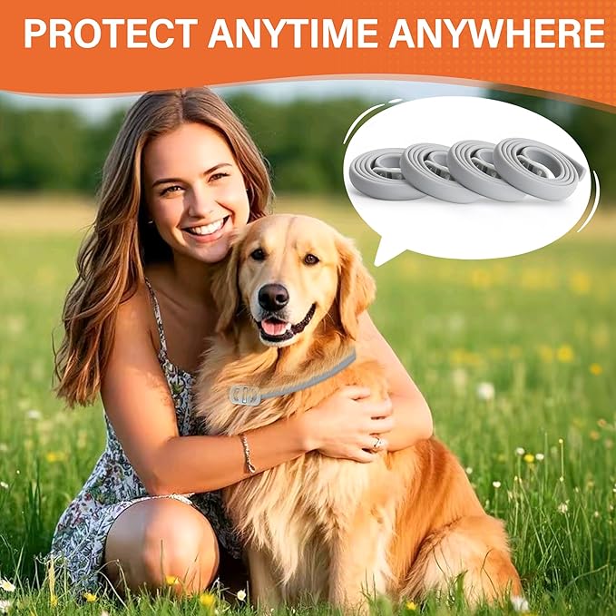 4 Pack Flea and Tick Collar for Dogs - 25" Adjustable Collar Fits Dogs, Long-Lasting 24-Month Protection for Small, Medium, and Large Dog – Waterproof Flea Tick Prevention-PurrikoPets