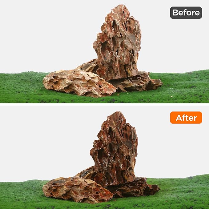 2-6 Inches Natural Dragon Stone 4 PCS Aquarium Rocks for Aquascaping, Aquarium Landscaping, Terrariums, Fish Tank Decoration, Vivariums, Paludarium, Reptile and Amphibian Enclosures-PurrikoPets