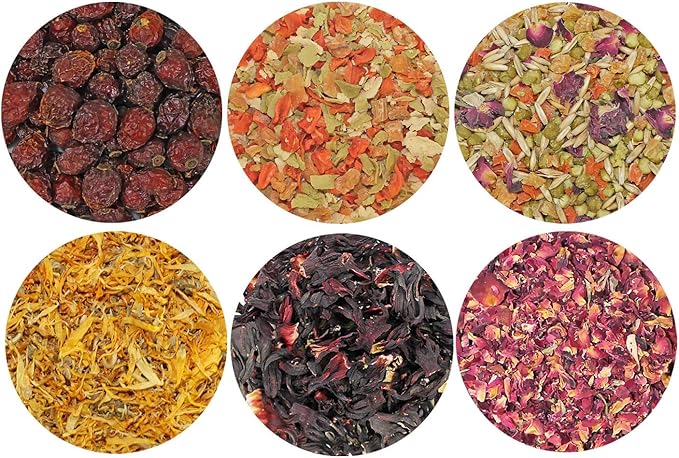 Exotic Nutrition Herbivore Treats 6 Pack - Healthy Assortment Small Animal Pet Treat - Squirrels, Guinea Pigs, Rabbits, Chinchillas, Prairie Dogs, Degus, Hamsters, Gerbils, Herbivores-PurrikoPets