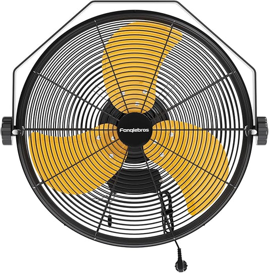 4580 CFM 18 inch High Velocity Wall Mounted Fan, 3-Speed Metal Fan with Sealed Motor, 360 Degree Tliting Heavy Duty Wall Fan for Patio, Barn, Garage, and Gazebo - UL listed-PurrikoPets