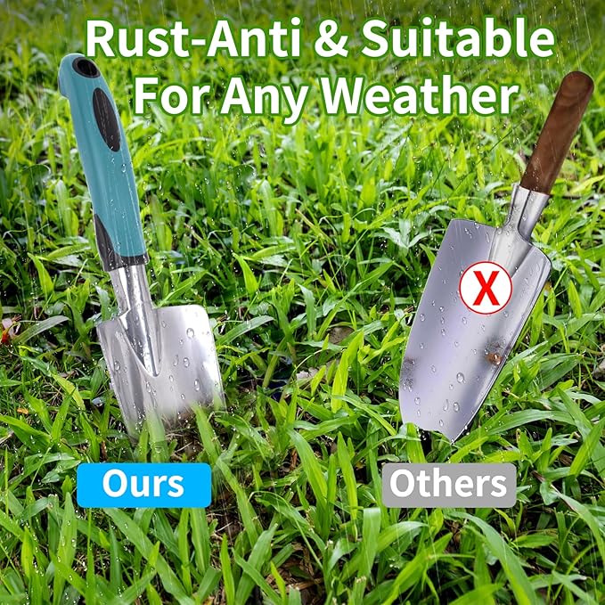 Garden Tool Set 9 PCS, Heavy Duty Gardening Hand Tools for Women, Durability Garden Tool Bag, Rust-Proof Aluminum Gardening Supplies, Ideal Gifts for Women and Men-PurrikoPets