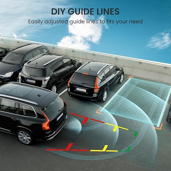 5'' HD 1080P Backup Camera, Backup Camera for Car, Reverse Rear Camera with Night Version 130° Wide Angle, Waterproof, Strong Signal for Car, Van, Truck, Trailer-PurrikoPets