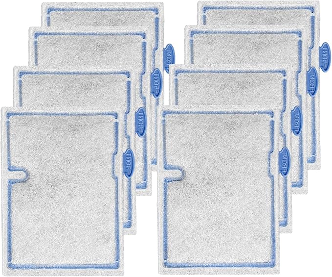 8 Packs Small Aquarium Filter Cartridges Replacement Filter Pad Compatible with QuietFlow E Internal Power Filter 10 and 1/2.5/5 Gallon Minibow Aquarium Filters-PurrikoPets