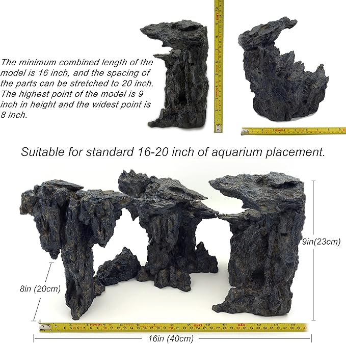 Fish Tank Decor Rocks.Aquarium Decoration Model.Easy and Quick Solution for Aquascaping.(Cave of Gods)-PurrikoPets