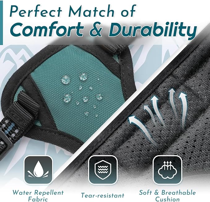 Eagloo Small Dog Harness No Pull, Service Vest with Reflective Strips and Control Handle, Adjustable and Comfortable for Walking, No Choke Pet Harness with 2 Metal Rings, Dark Green, XS-PurrikoPets