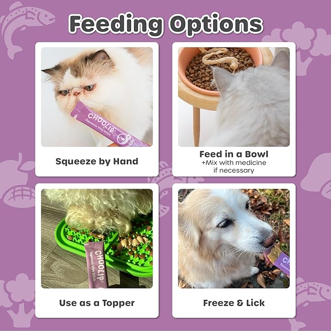 Grab & Go Squeeze Vita Stick Lickable Treats for Dogs & Cats. 49 Coat Support Sticks with Essential multivitamins. Soft and Tasty Paste for All Life Stages, Supporting Coat Health-PurrikoPets
