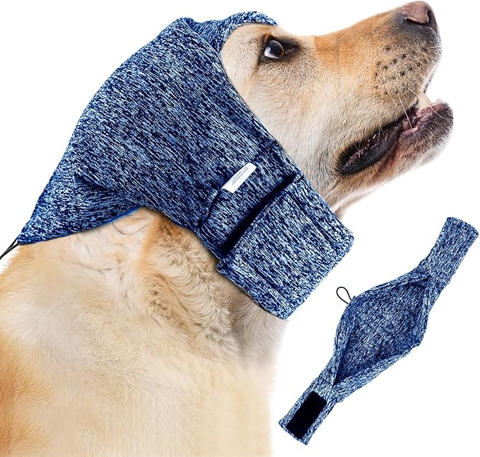 Dog Noise Cancelling Ear Muffs No Flap Ear Wraps for Dogs-PurrikoPets