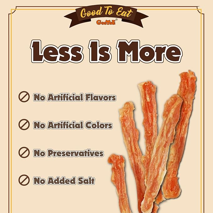 Gootoe Turkey Tendon Dog Treats, Stick (M) 3.17 oz, USA-Sourced Turkey Tendon, Natural Snack, Premium Puppy Chews, Hypoallergenic, Rawhide Free, Reseal Value Bags, Size for Medium Dogs-PurrikoPets