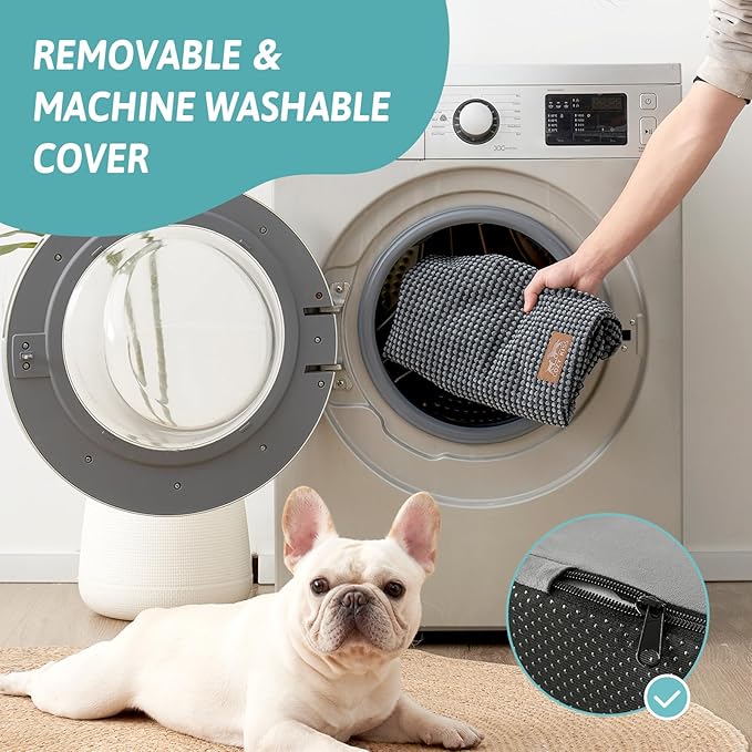 Extra Wide Dog Stairs with Tunnel, Detachable Large Pet Step for Small Medium Dog, Puppy or Cat, Ramp for High Bed, Couch, Sofa or Car, Stable, 19.7x33x22.4 inch, 5 Step, Dark Grey-PurrikoPets