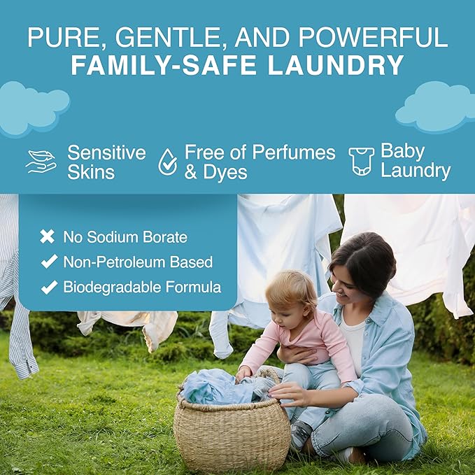 Good Natured Brand | Laundry Bundle | Carpet Freshener Lemon & Eucalyptus 31oz | Pet-Friendly Carpet Deodorizer | Laundry Powder Unscented 47oz | Hypoallergenic Laundry Powder 94 Loads-PurrikoPets