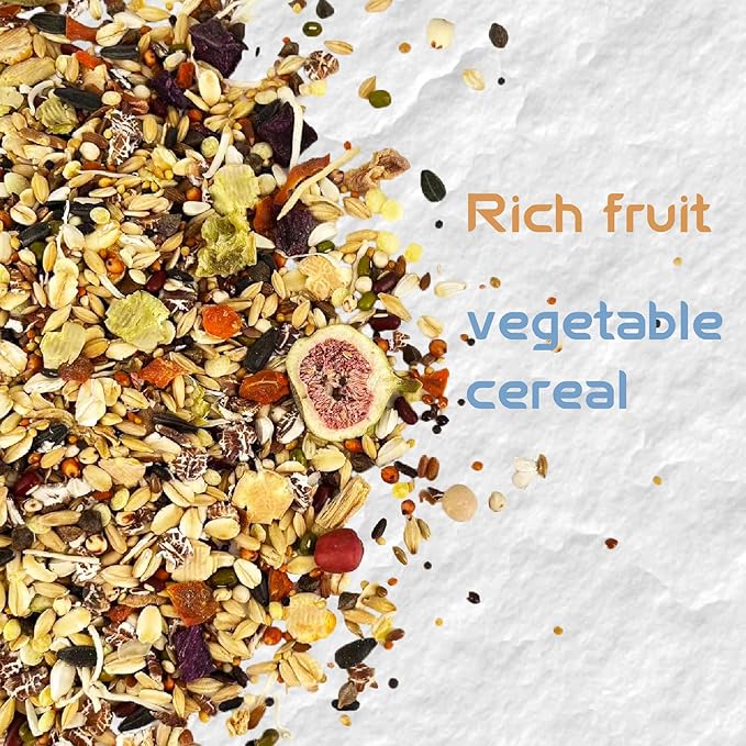 Garden Fruit & Vegetable Hamster Food Mix Natural Small Pet Food Made for Hamsters 1LB Critical Care Healthy Dwarf Hamsters Feed New Packaging-PurrikoPets