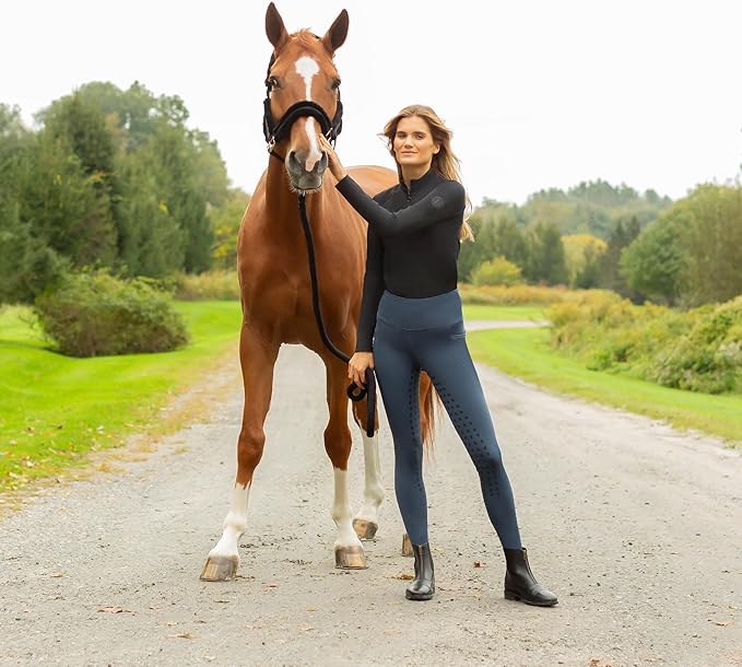 Equinavia Valkyrie Soft Ultra Fleece Padded Adjustable Breakaway Horse Halter - Black/Black - Cob-PurrikoPets