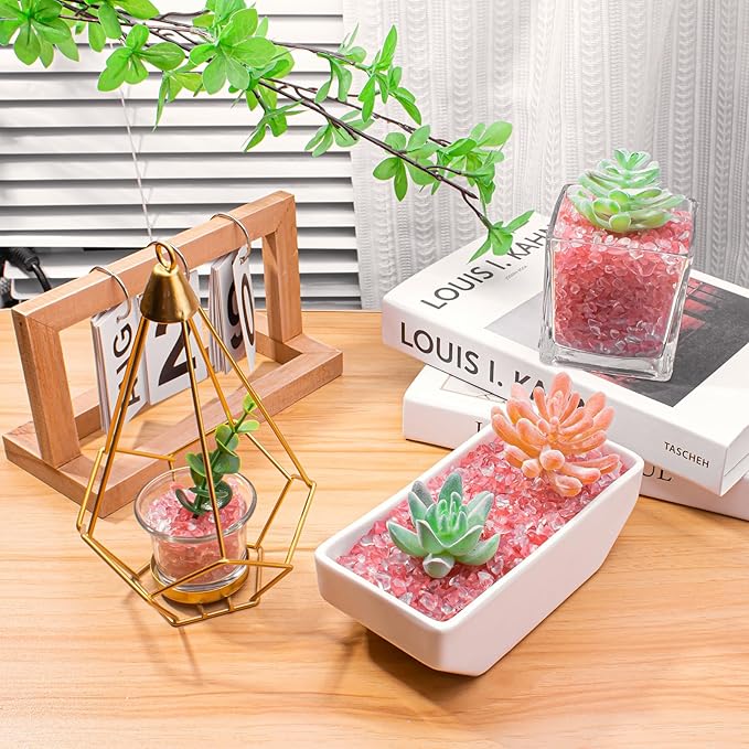 3 Lb Watermelon Tourmaline Quartz Crystal Chips Bulk, 5-7mm Natural Tumbled Crushed Stones Red Healing Crystal Chips Bulk Gemstones for Vase Fillers, Aquarium and Home Decoration-PurrikoPets