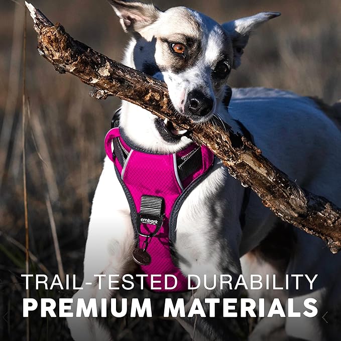 Embark Adventure Dog Harness, Reflective Trim No Pull Dog Harness Medium Sized Dogs - Military Grade Nylon, Front Clip with Gel Lined Handle.-PurrikoPets