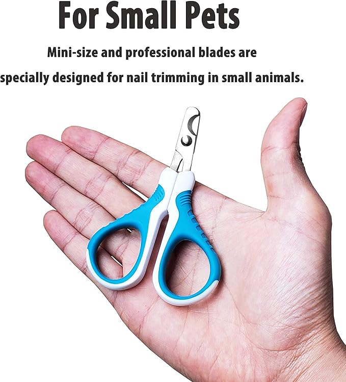 gonicc Professional Pet Nail Clippers and Trimmer - Best for Cats, Small Dogs and Any Small Pets. Sharp Angled Blade Pet Nail Trimmer Scissors.-PurrikoPets