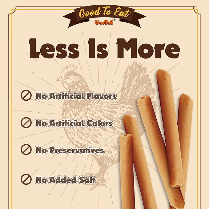 Gootoe Chicken Dog Treats – Chicken Roll 12oz – All Natural, Grain-Free, Low Fat, Premium Training Chews, Healthy & Easily Digestible-PurrikoPets