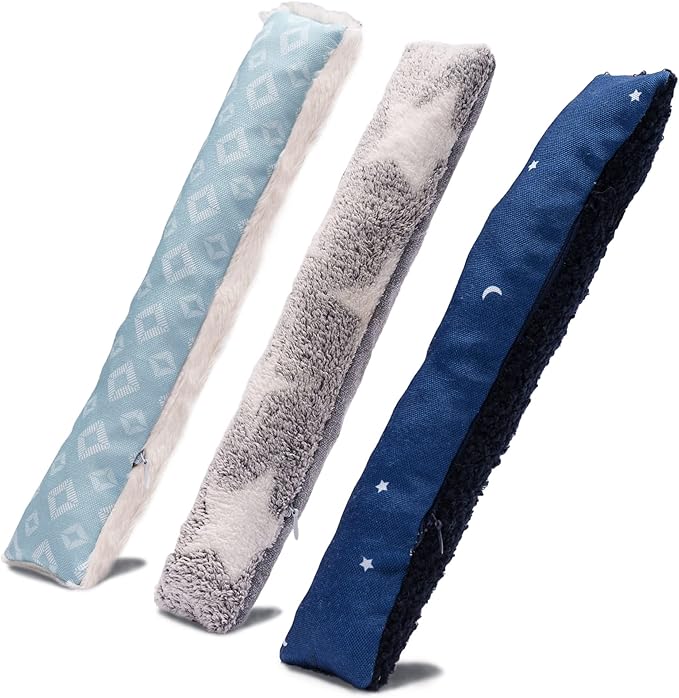 Furhaven 3-Pack Catnip Plush Cat Kicker Toy - Catnip Bags Included - Durable & Washable - Space Print, Set of 3-PurrikoPets